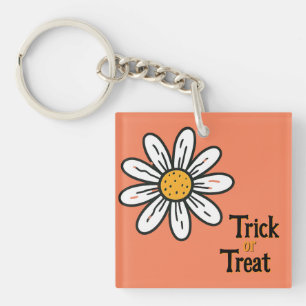 Porte-clés Porte - clé de marguerite minimal - Charme floral