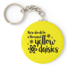 Porte - clé de marguerites jaunes