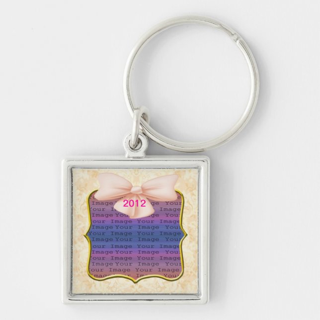 Porte-clés Porte - clé de Mariage de Bow rose (Devant)