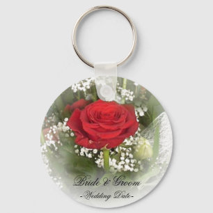 Porte-clés Porte - clé de mariage Red Rose Favor