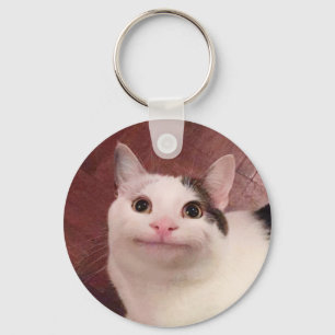 Porte-clés Porte - clé de mème de chat poli