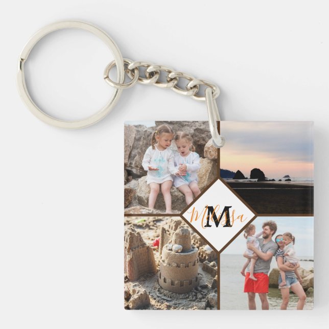 Porte-clés Porte - clé de mémoire photo personnalisée (Devant)