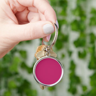 Porte-clés Porte - clé de métal rond rose brûlé