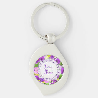Porte-clés Porte - clé de modèle de  de feuille de fleurs de 