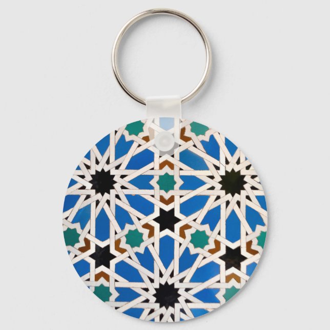 Porte-clés Porte - clé de mosaïque bleu marocain (Recto)