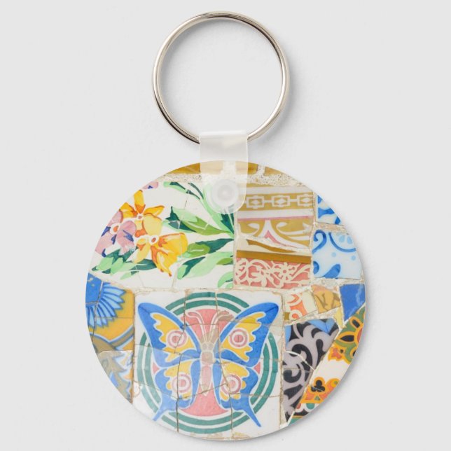 Porte-clés Porte - clé de mosaïques Park Guell (Recto)