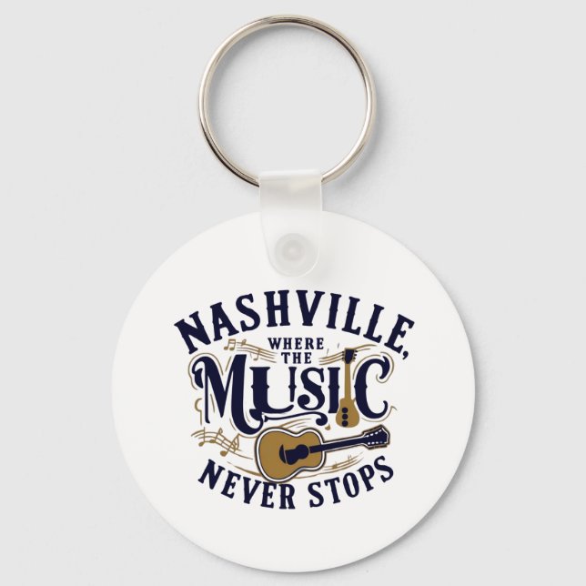 Porte-clés Porte - clé de musique Nashville (Recto)