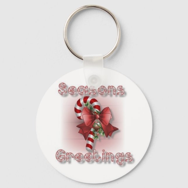 Porte-clés porte - clé de Noël "Joyeuses Fêtes" (Recto)