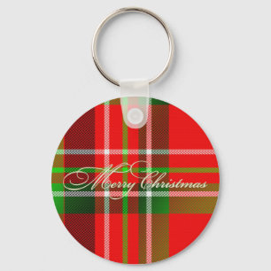 Porte-clés Porte - clé de Noël Tartan