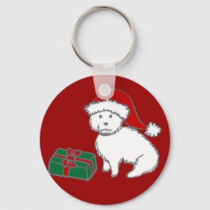 Porte-clés Porte - clé de Noël Westie