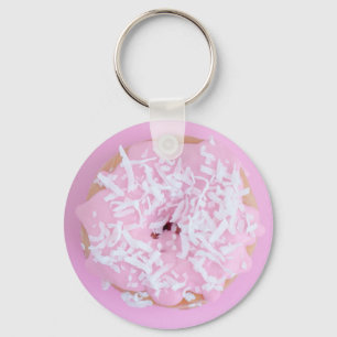 Porte-clés Porte - clé de noix de coco dépoli rose