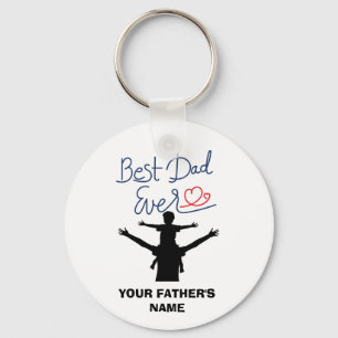 Porte-clés Porte - clé de nom personnalisé Best Papa Ever