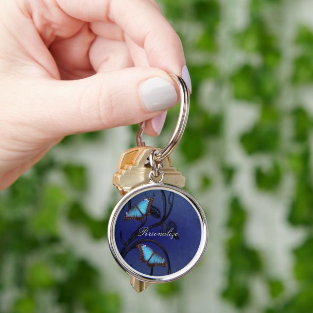Porte-clés Porte - clé de paire de papillons Sapphire (main)
