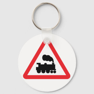 Porte-clés Porte - clé de panneau routier de train