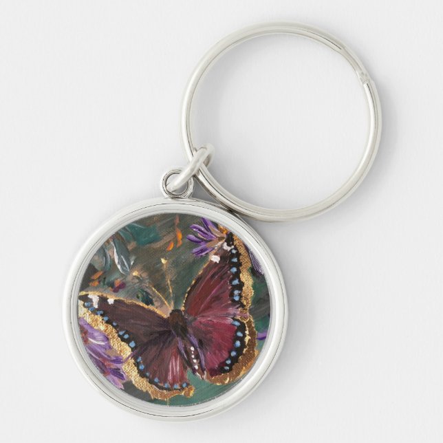 Porte-clés Porte - clé de papillon de manteau de deuil (Devant)