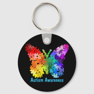 Porte-clés Porte - clé de papillon de puzzle de