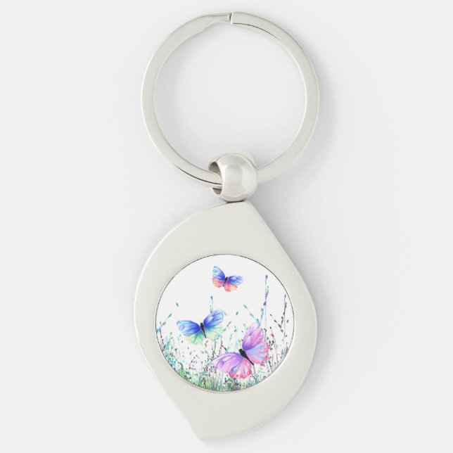 Porte-clés Porte - clé de papillons volants (Devant)