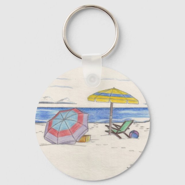 PORTE-CLÉS PORTE - CLÉ DE PARASOLS DE PLAGE (Recto)