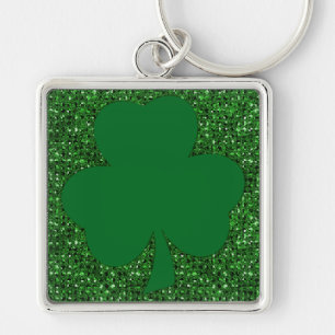 Porte-clés Porte - clé de Parties scintillant shamrock