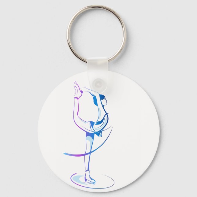 Porte-clés Porte - clé de patinage artistique féminin (Recto)