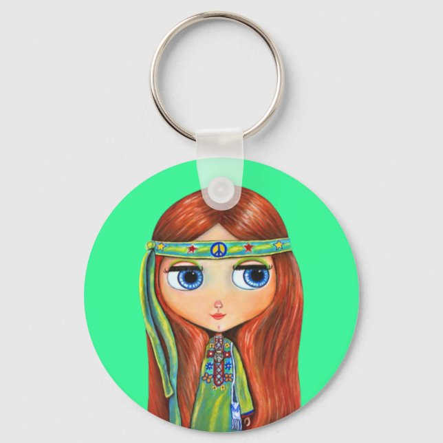 Porte-clés Porte - clé de Peace Hippie (Recto)