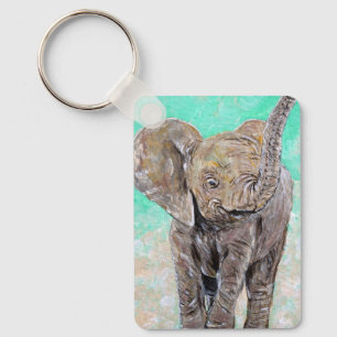 Porte-clés Porte - clé de peinture Eléphant bébé