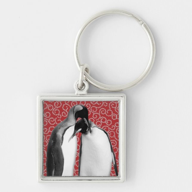 Porte-clés Porte - clé de perruches de pingouin (Devant)