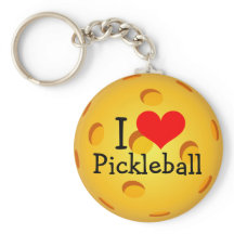 Porte - clé de Pickleball - "I Love Pickleball"
