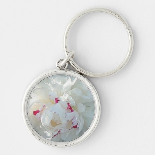 Porte-clés Porte - clé de pivoine romantique (Devant)