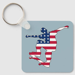 Porte-clés Porte - clé de planches à drapeau américain