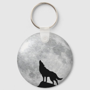 Porte-clés Porte - clé de Pleine lune Howling Wolf