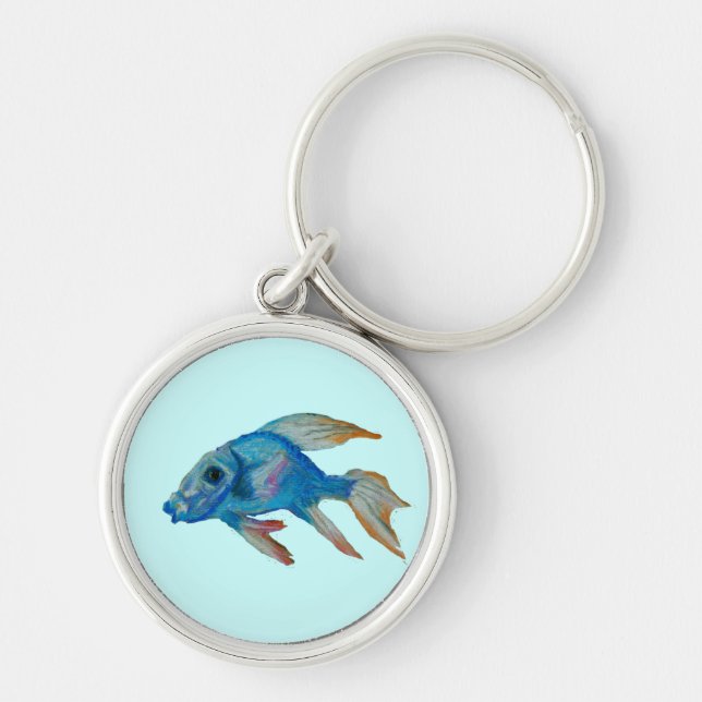 Porte-clés Porte - clé de poisson bleu (Devant)