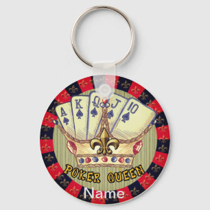 Porte-clés Porte - clé de Poker Queen