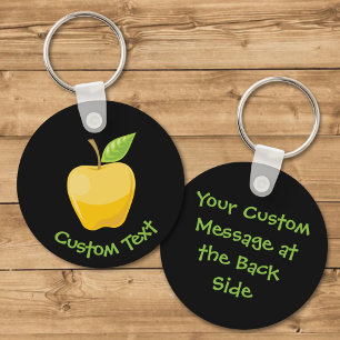 Porte-clés Porte - clé de pomme jaune