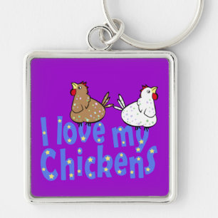 Porte-clés Porte - clé de poulets d'amour