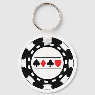 Porte-clés Porte - clé de puces Black Casino