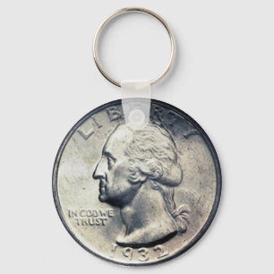 Porte-clés Porte - clé de quart de dollar.
