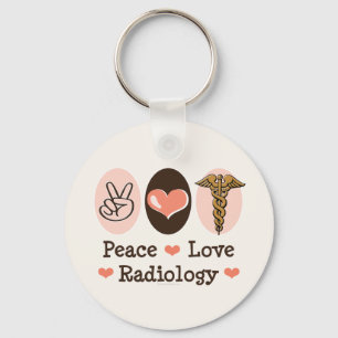 Porte-clés Porte - clé de radiologie Peace Love