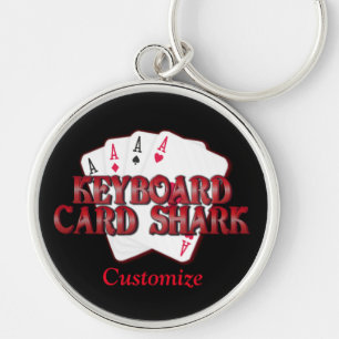 Porte-clés Porte - clé de requin de carte clavier