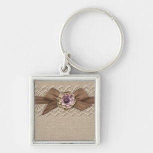 Porte-clés Porte - clé de ruban à dentelle romantique Floral 