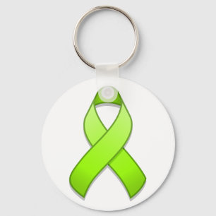 Porte-clés Porte - clé de ruban de conscience de vert de