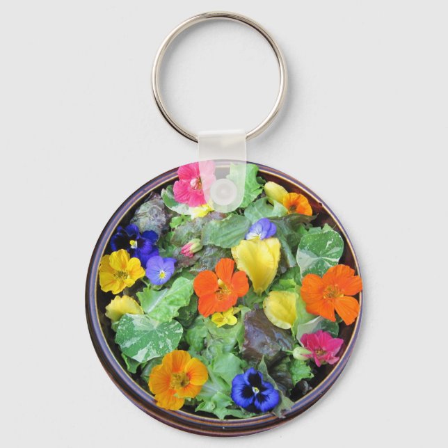 Porte-clés Porte - clé de salade de fleurs (Recto)