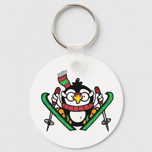 Porte-clés Porte - clé de saut à ski Penguin (Recto)