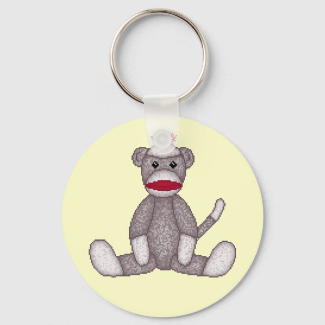 Porte-clés Porte - clé de singe à soie mignonne (Recto)