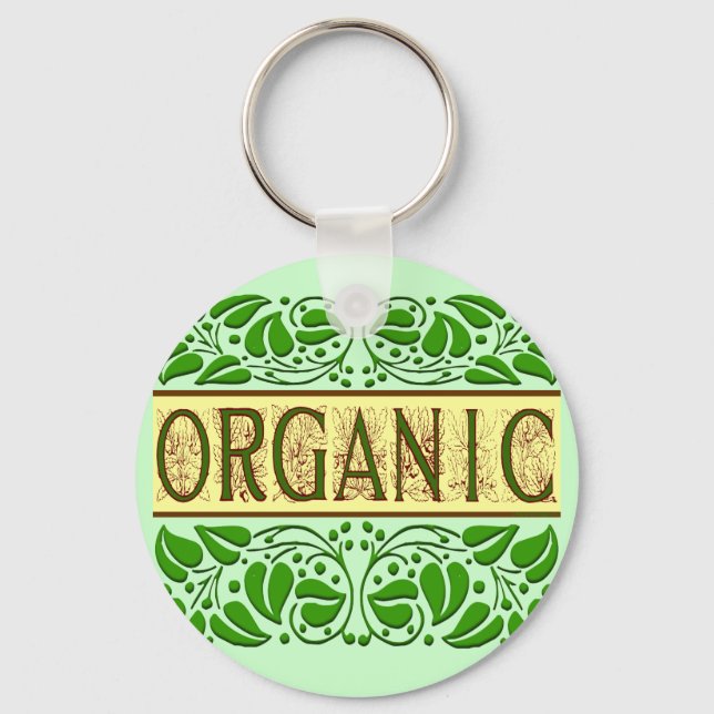 Porte-clés Porte - clé de slogan écologique biologique (Recto)