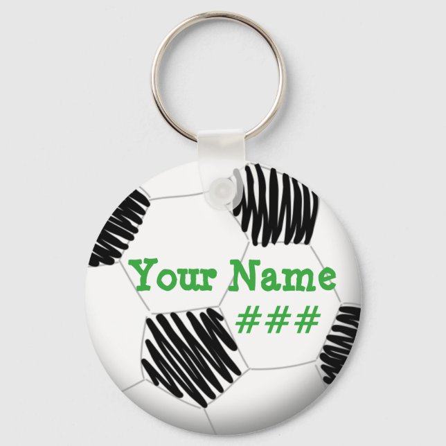 Porte-clés Porte - clé de soccer personnalisé (Recto)