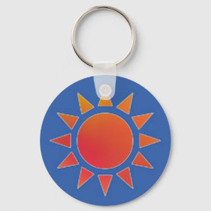 Porte-clés Porte - clé de soleil orange rouge