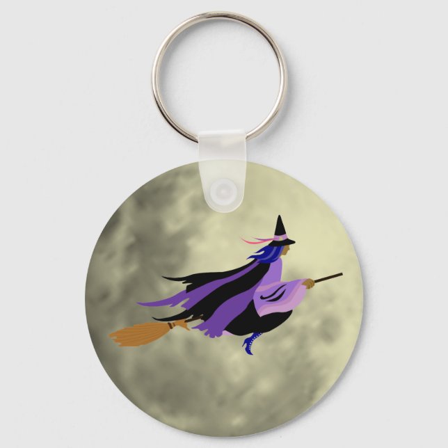 Porte-clés Porte - clé de sorcière volant (Recto)