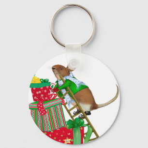 Porte-clés Porte - clé de souris de Noël