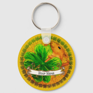 Porte-clés Porte - clé de souris shamrock irlandais